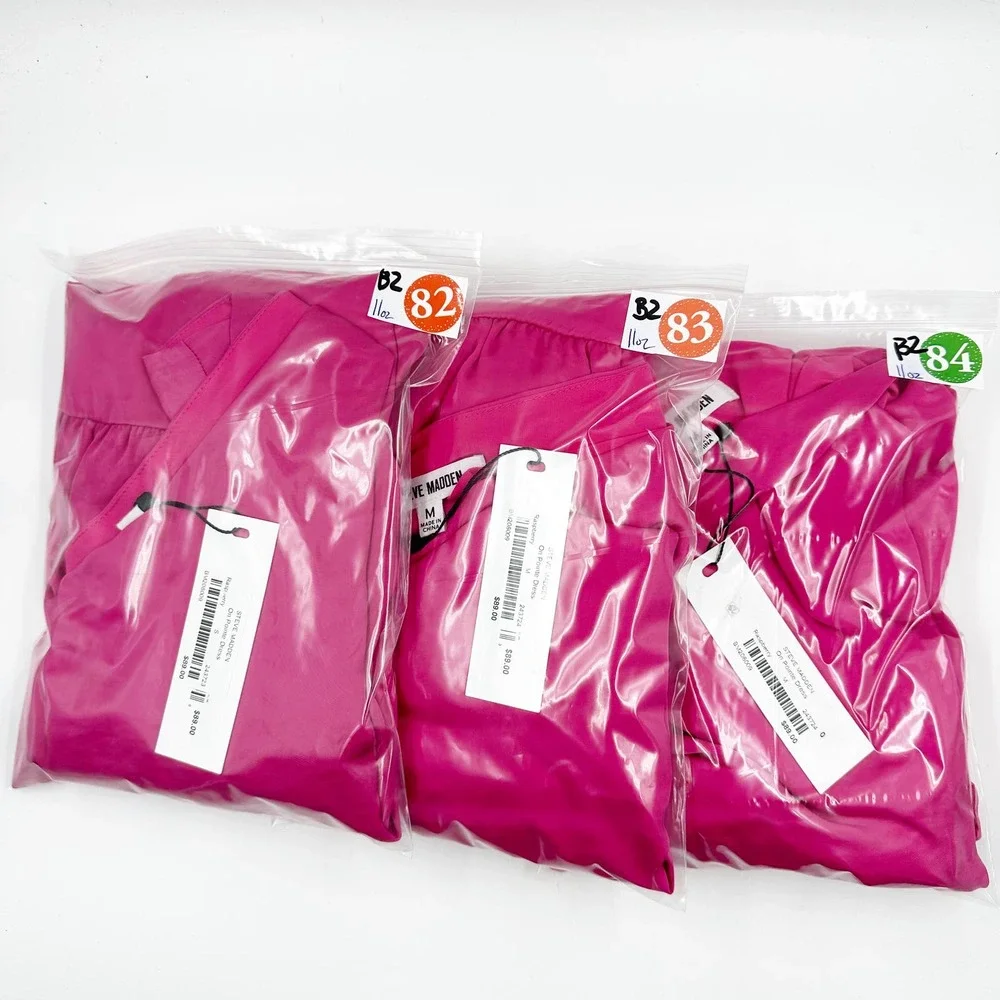 STEVE MADDEN On Pointe 1 Shoulder Tiered Mini Dress Rasberry Fuchsia BM208009 M - Picture 6 of 6